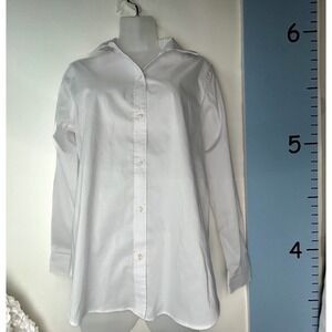 Liz Claiborne Classic White Button-down Shirt Medium Business Casual Office‎